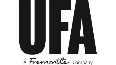UFA Logo mit der Unterschrift A Fremantle Company in schwarzer Schrift.